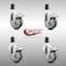 Service Caster 4 Inch 316SS Gray Poly Swivel 1-1/2 Inch Expanding Stem Caster Set Lock Brake SCC-SS316TTLEX20S414-PPUB-112-4 - alternate 4